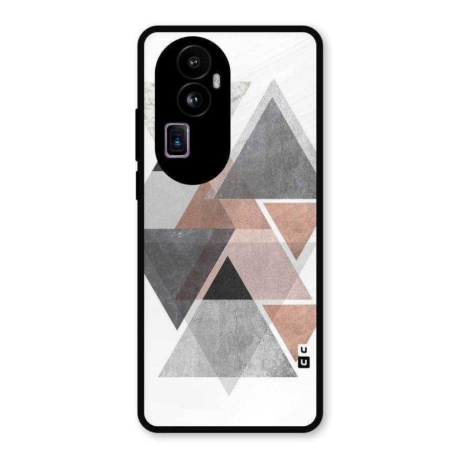 Abstract Diamond Pink Design Metal Back Case for Oppo Reno10 Pro Plus