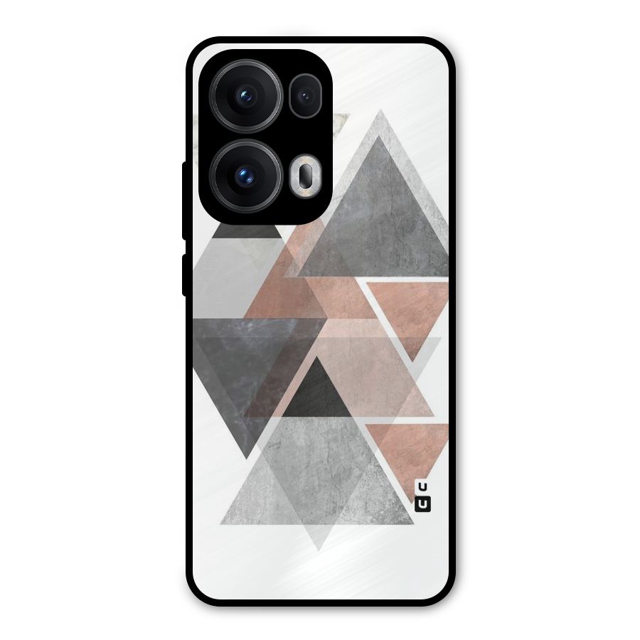 Abstract Diamond Pink Design Metal Back Case for Oppo Reno13 Pro