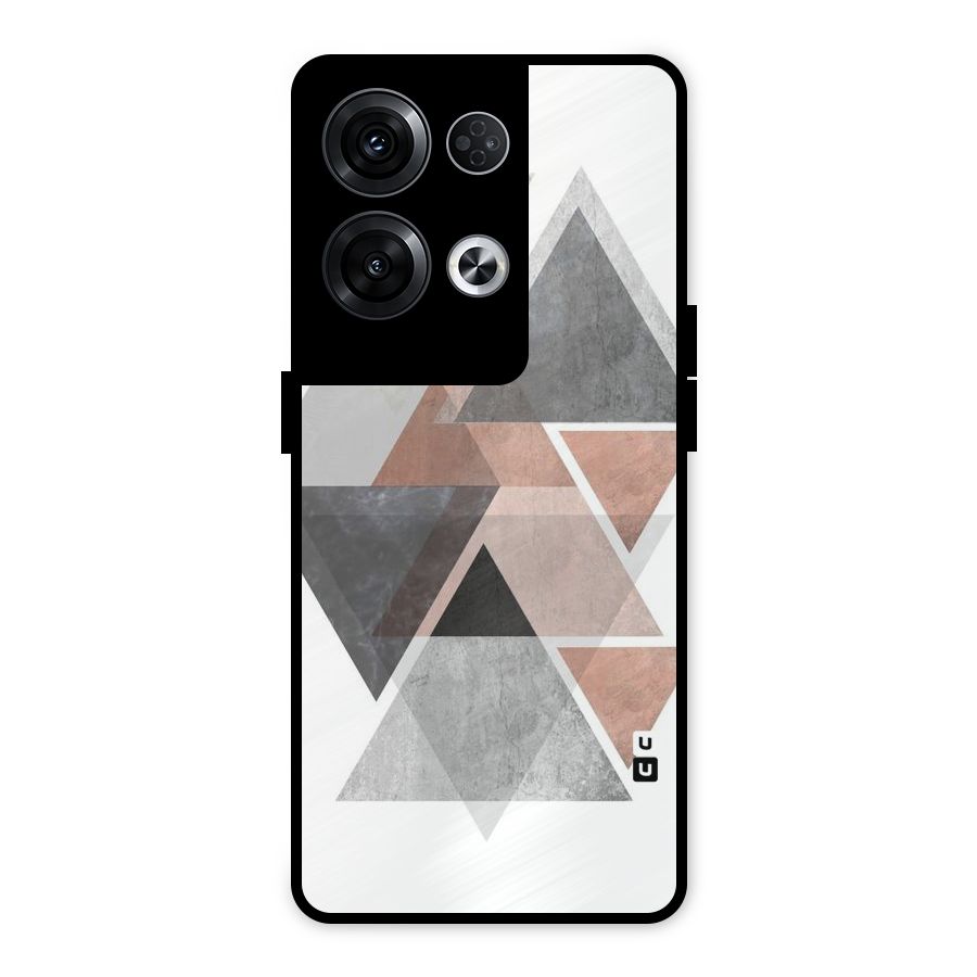 Abstract Diamond Pink Design Metal Back Case for Oppo Reno8 Pro 5G