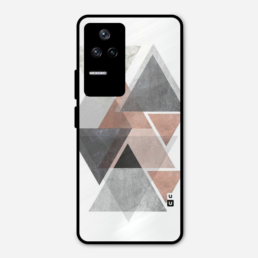 Abstract Diamond Pink Design Metal Back Case for Poco F4 5G