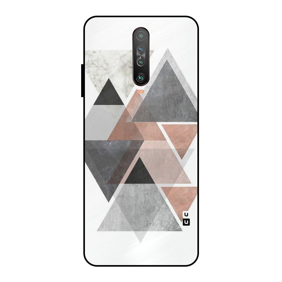 Abstract Diamond Pink Design Metal Back Case for Poco X2