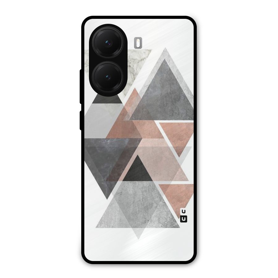 Abstract Diamond Pink Design Metal Back Case for Poco X7 Pro