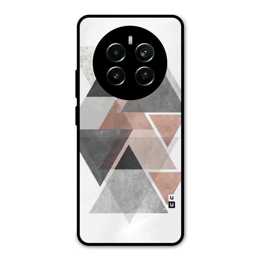 Abstract Diamond Pink Design Metal Back Case for Realme 12 Pro Plus