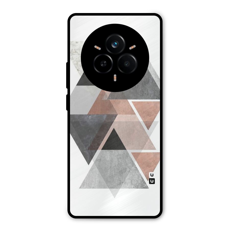 Abstract Diamond Pink Design Metal Back Case for Realme 14 Pro Plus