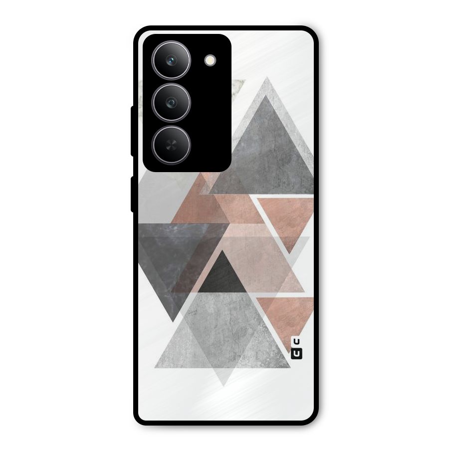 Abstract Diamond Pink Design Metal Back Case for Realme 14x