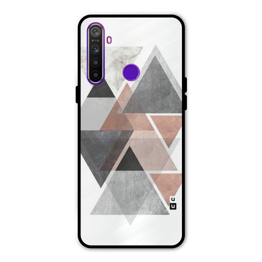Abstract Diamond Pink Design Metal Back Case for Realme 5