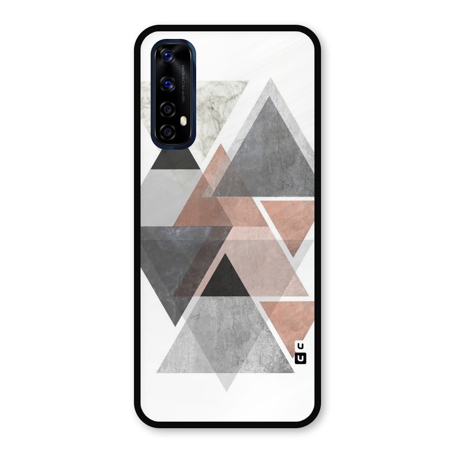 Abstract Diamond Pink Design Metal Back Case for Realme 7