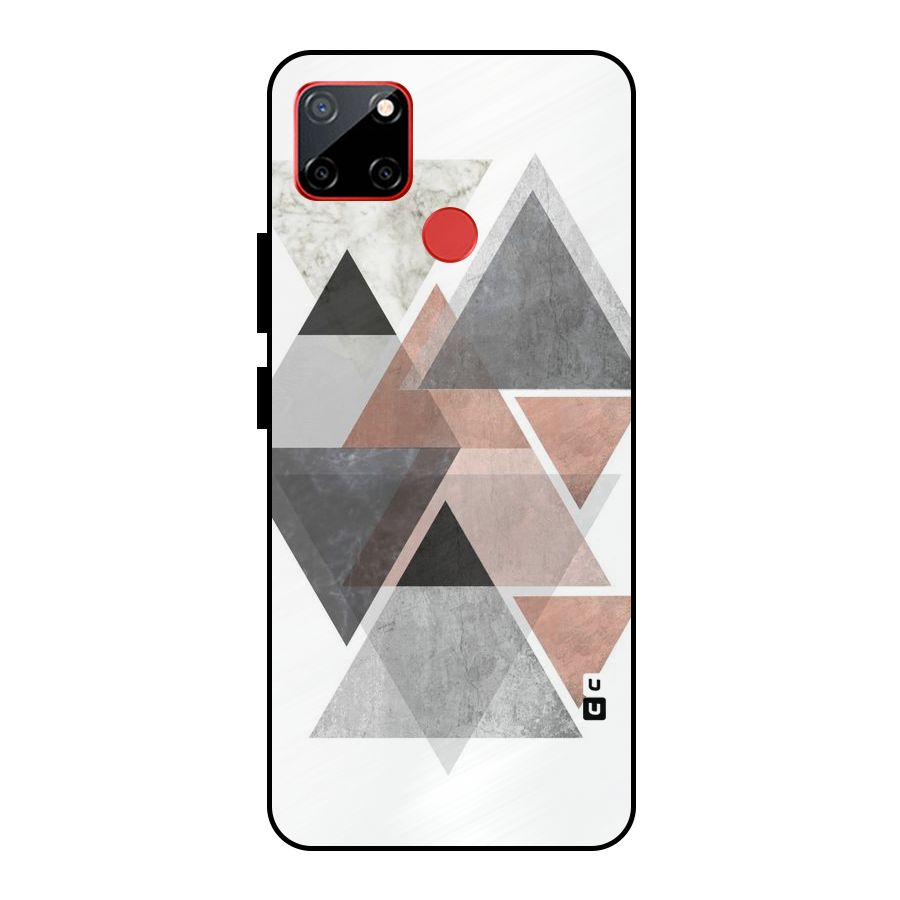 Abstract Diamond Pink Design Metal Back Case for Realme C12