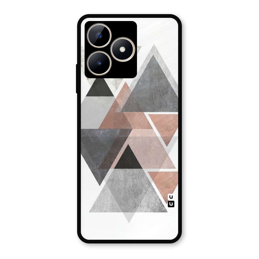 Abstract Diamond Pink Design Metal Back Case for Realme C53