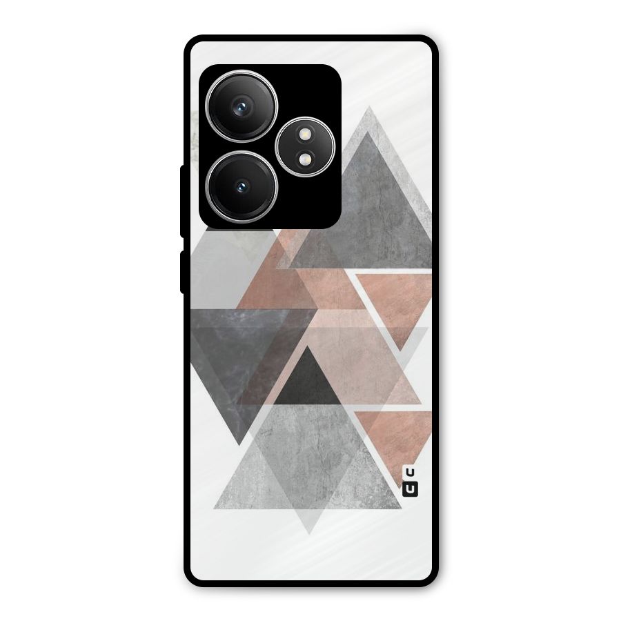 Abstract Diamond Pink Design Metal Back Case for Realme GT 6T