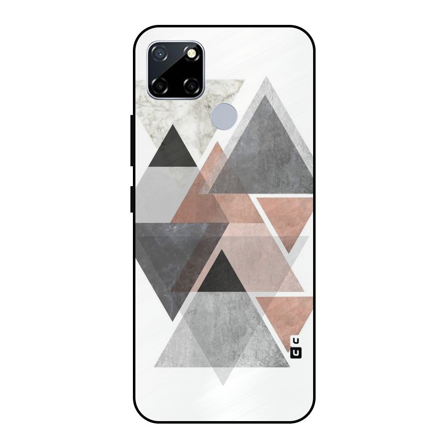Abstract Diamond Pink Design Metal Back Case for Realme Narzo 20