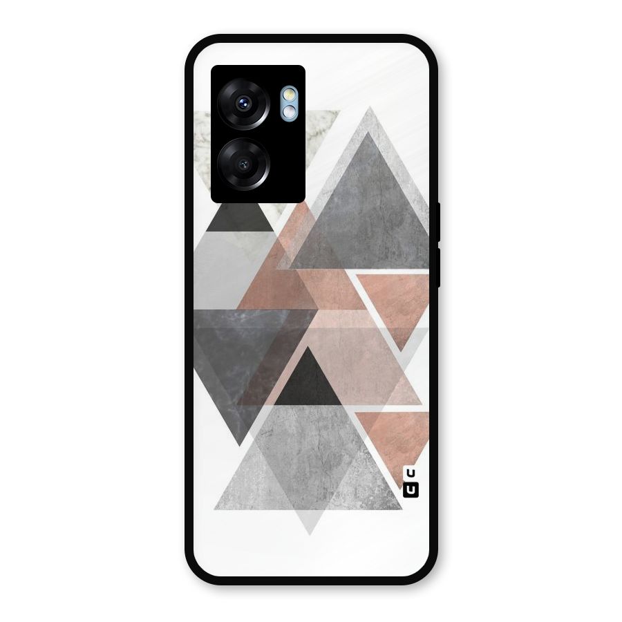 Abstract Diamond Pink Design Metal Back Case for Realme Narzo 50 5G
