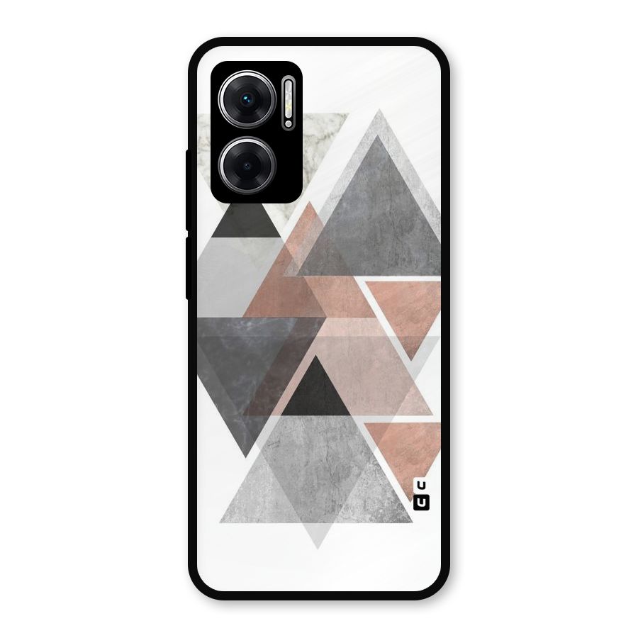 Abstract Diamond Pink Design Metal Back Case for Redmi 11 Prime 5G