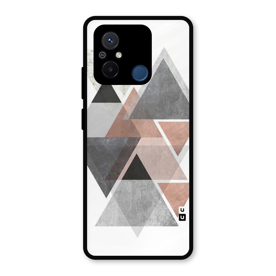 Abstract Diamond Pink Design Metal Back Case for Redmi 12C