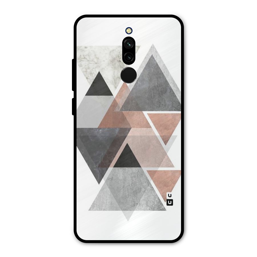 Abstract Diamond Pink Design Metal Back Case for Redmi 8
