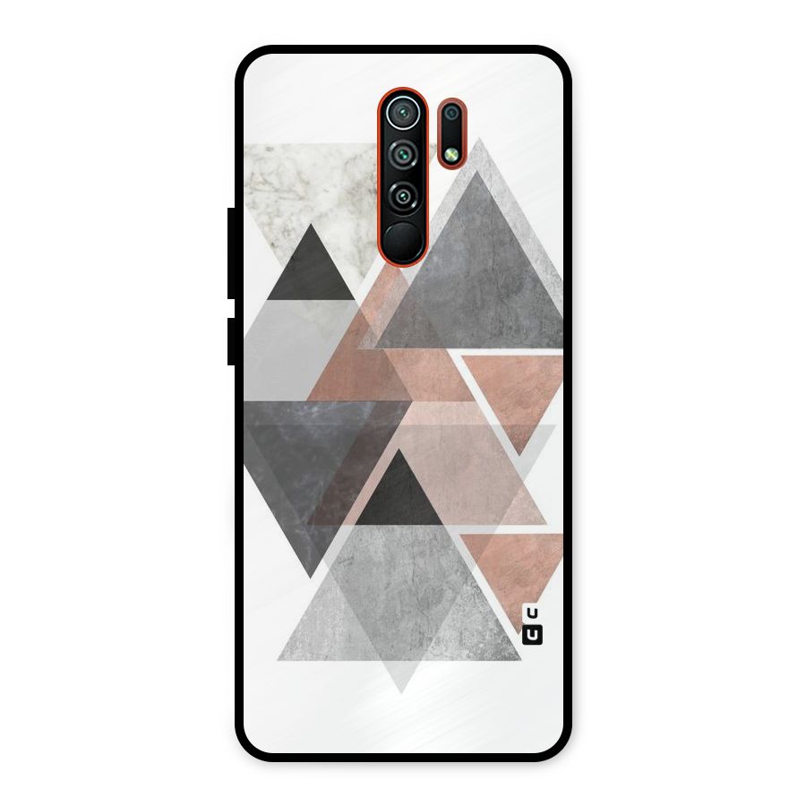 Abstract Diamond Pink Design Metal Back Case for Redmi 9 Prime