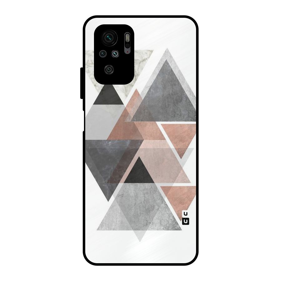 Abstract Diamond Pink Design Metal Back Case for Redmi Note 10S