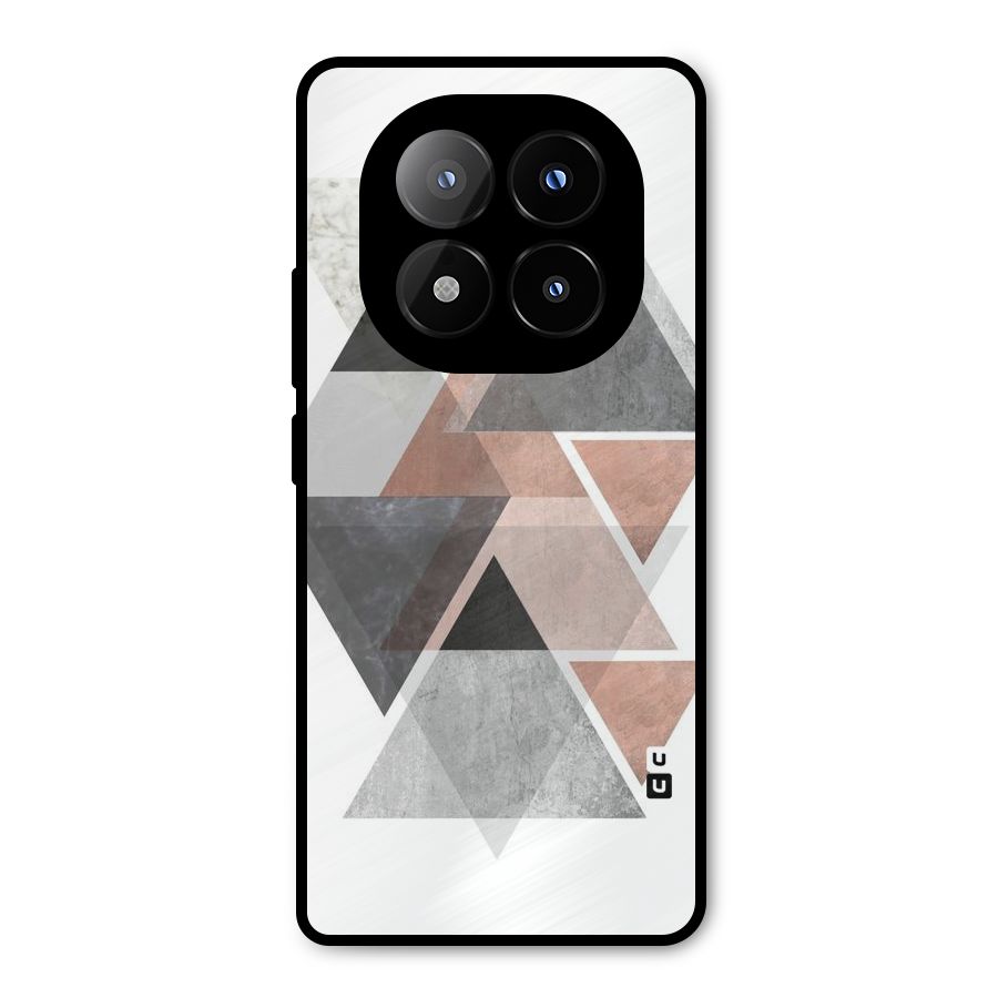 Abstract Diamond Pink Design Metal Back Case for Redmi Note 14 Pro Plus 5G