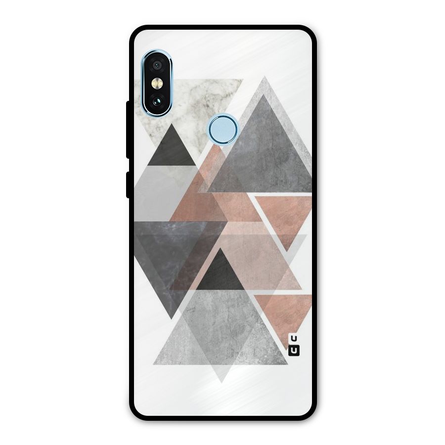 Abstract Diamond Pink Design Metal Back Case for Redmi Note 5 Pro