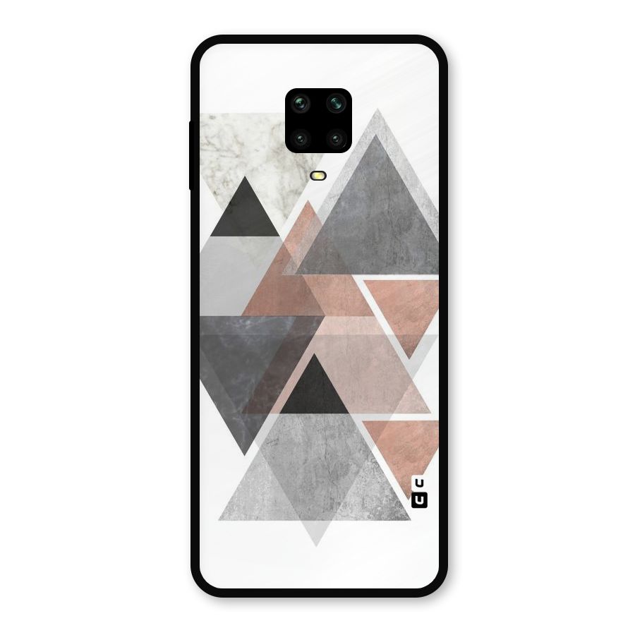Abstract Diamond Pink Design Metal Back Case for Redmi Note 9 Pro Max