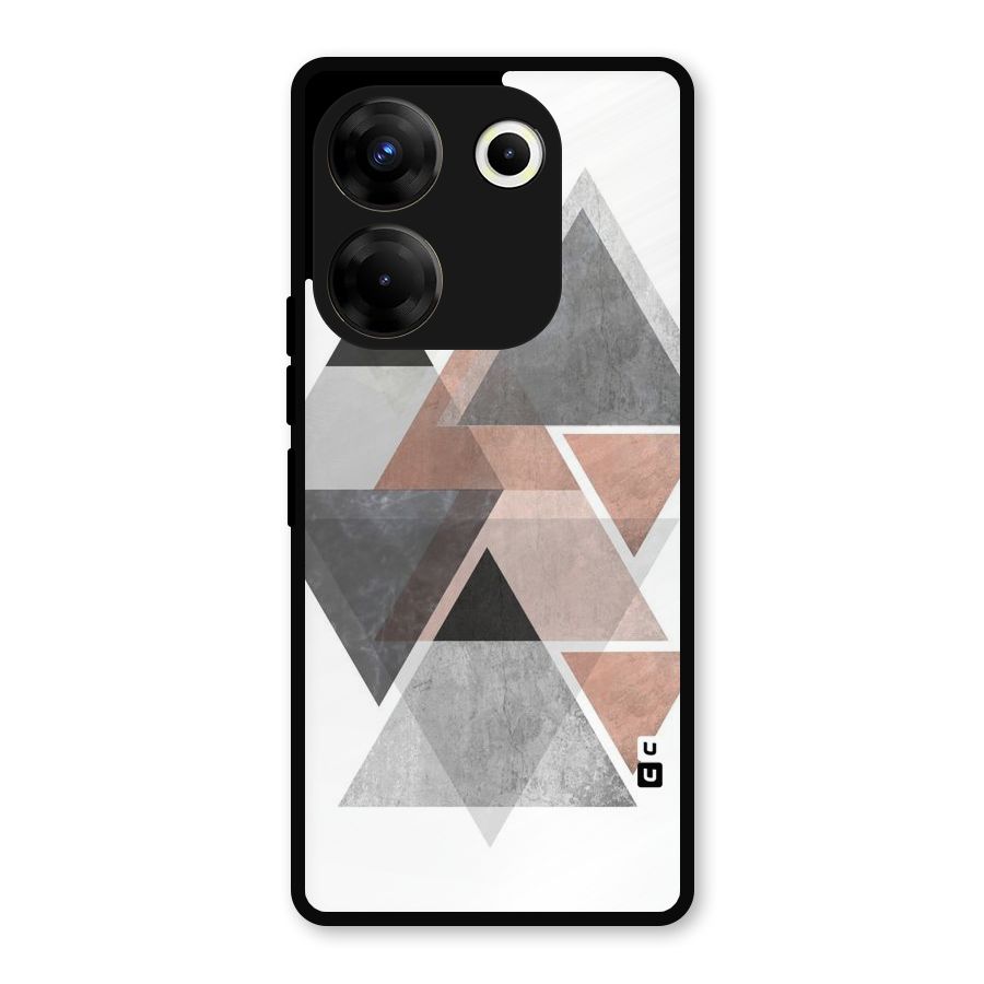 Abstract Diamond Pink Design Metal Back Case for Tecno Camon 20