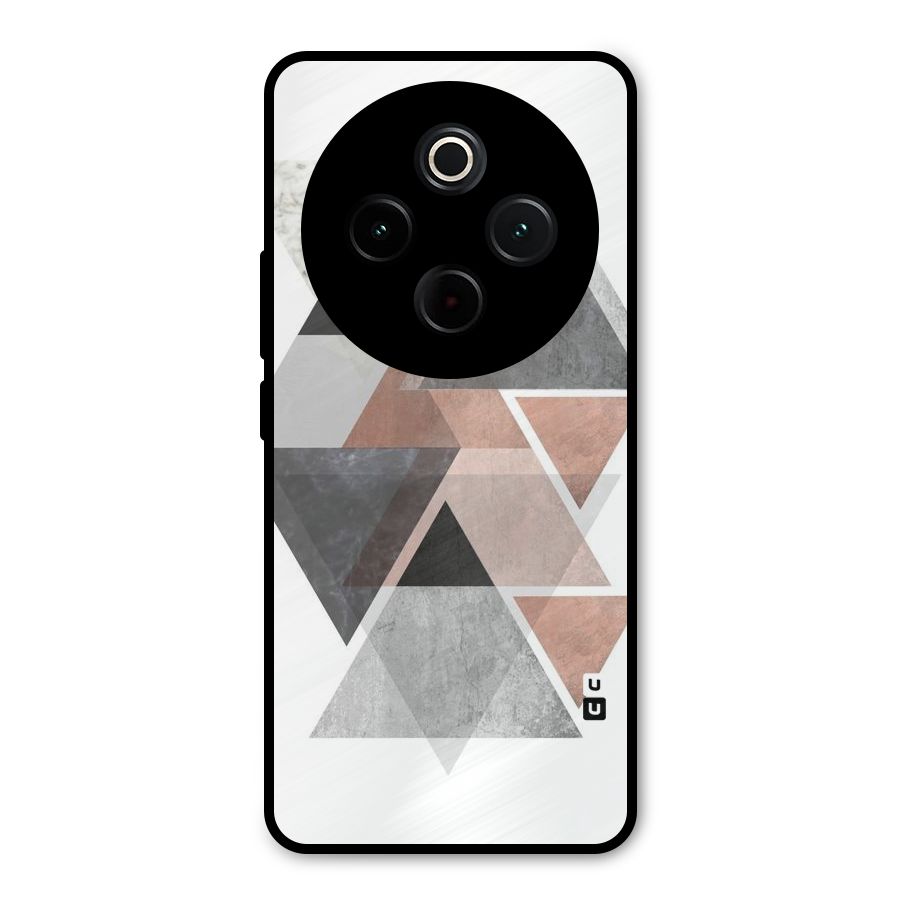 Abstract Diamond Pink Design Metal Back Case for Vivo T4
