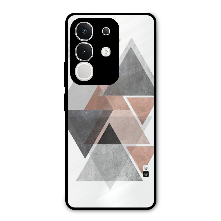 Abstract Diamond Pink Design Metal Back Case for Vivo T4x