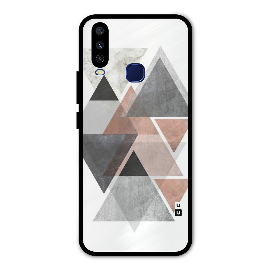 Abstract Diamond Pink Design Metal Back Case for Vivo V17