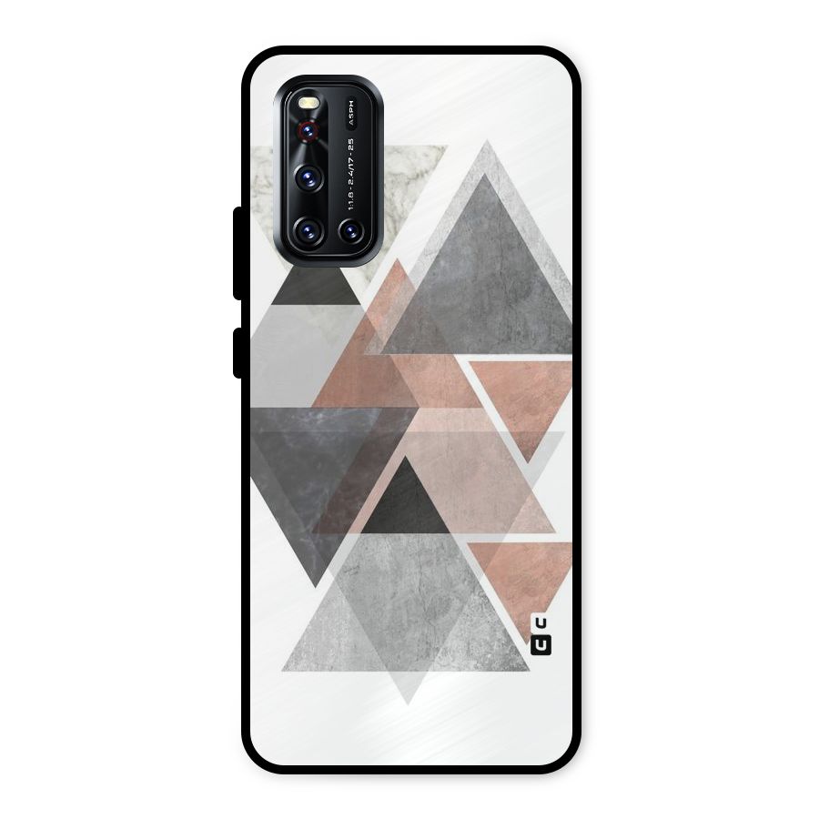 Abstract Diamond Pink Design Metal Back Case for Vivo V19