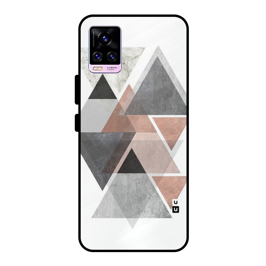 Abstract Diamond Pink Design Metal Back Case for Vivo V20 Pro