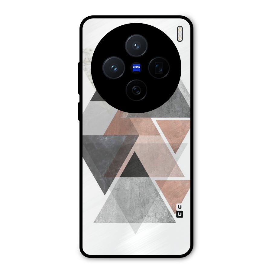 Abstract Diamond Pink Design Metal Back Case for Vivo X200