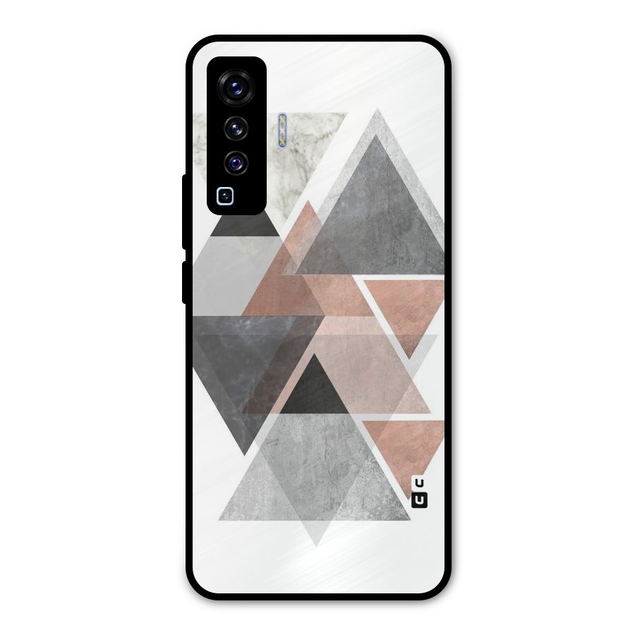 Abstract Diamond Pink Design Metal Back Case for Vivo X50