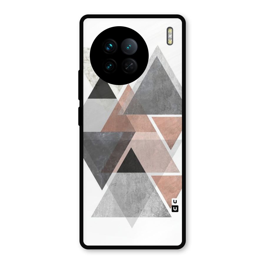 Abstract Diamond Pink Design Metal Back Case for Vivo X90
