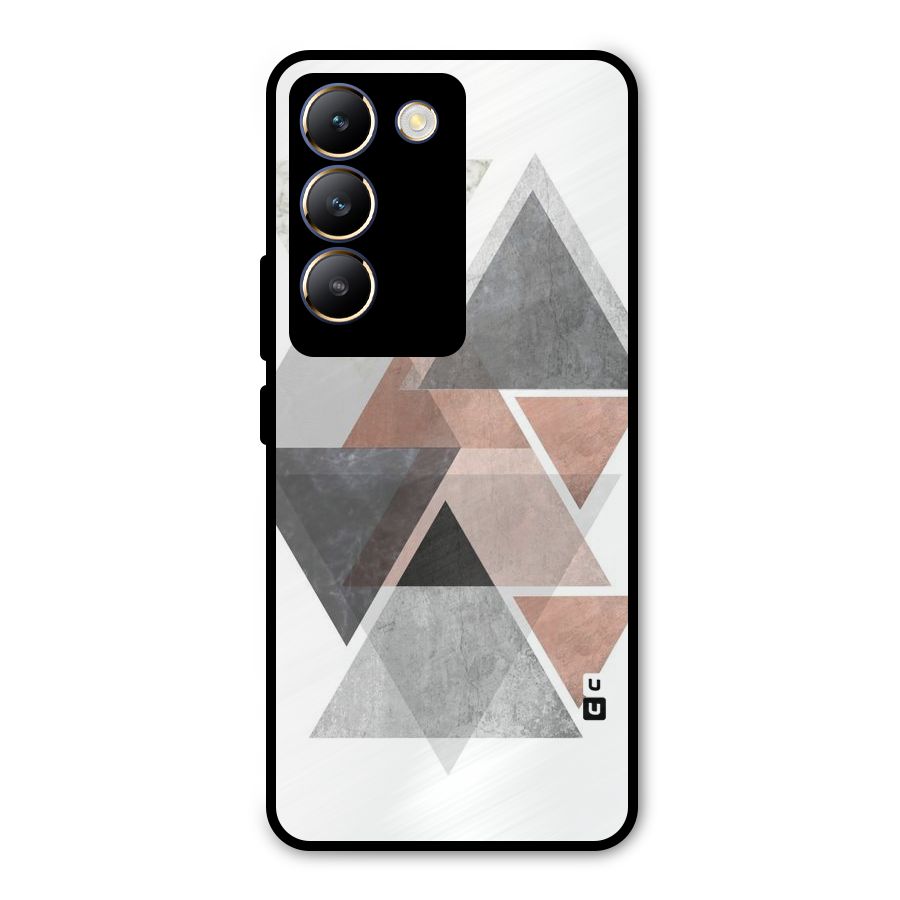 Abstract Diamond Pink Design Metal Back Case for Vivo Y200e