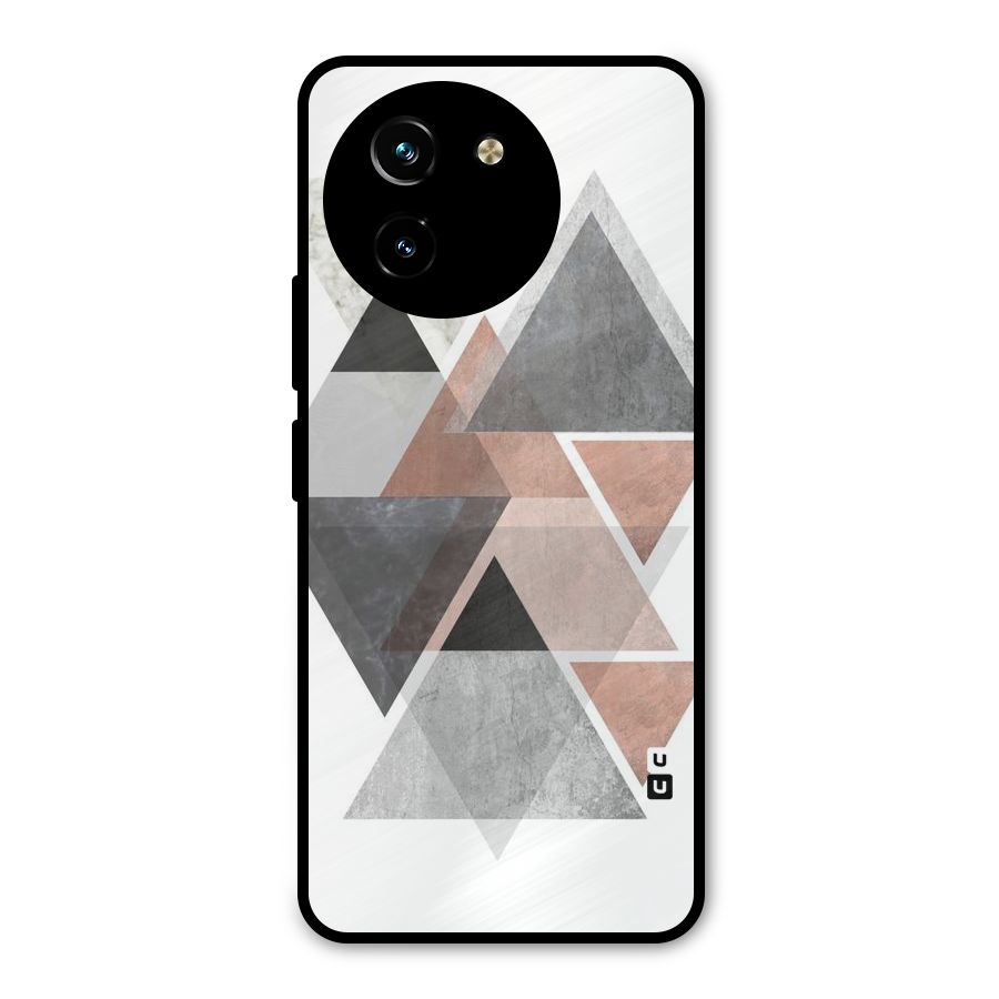 Abstract Diamond Pink Design Metal Back Case for Vivo Y200i