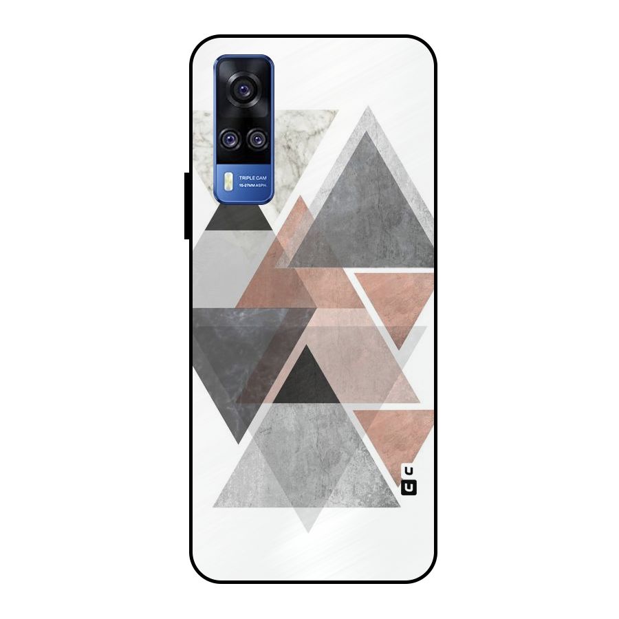 Abstract Diamond Pink Design Metal Back Case for Vivo Y51