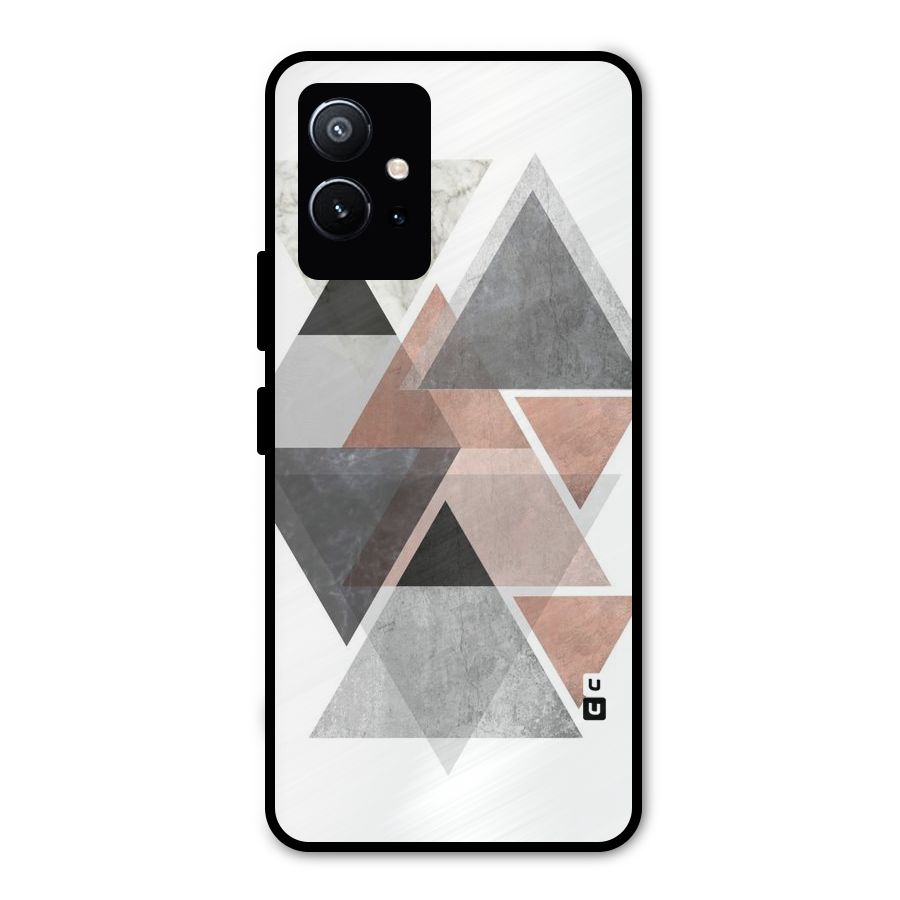 Abstract Diamond Pink Design Metal Back Case for Vivo Y75 5G