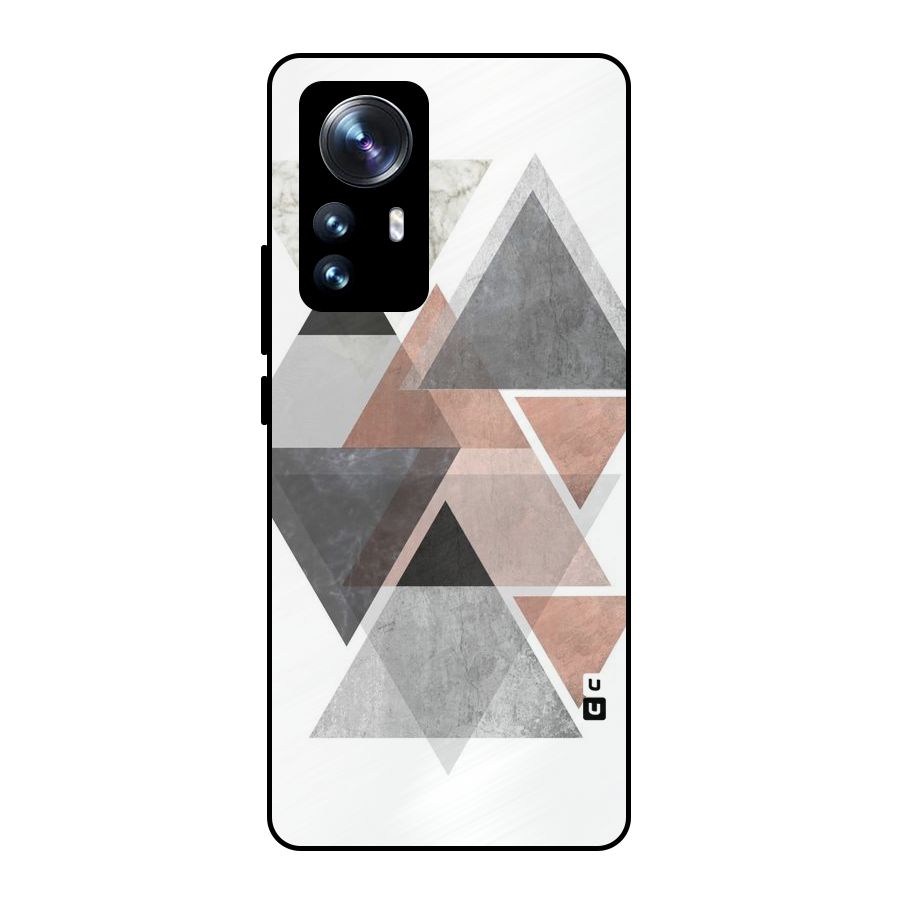 Abstract Diamond Pink Design Metal Back Case for Xiaomi 12 Pro