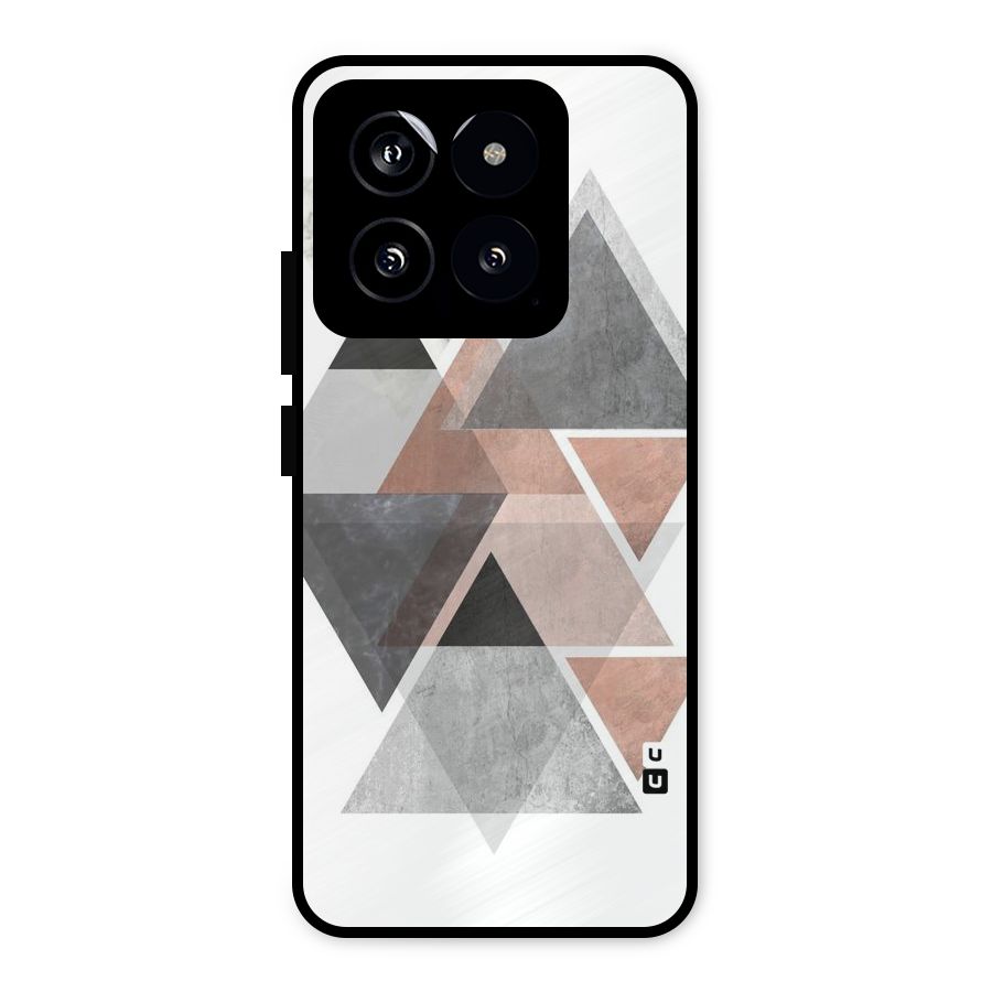Abstract Diamond Pink Design Metal Back Case for Xiaomi 14