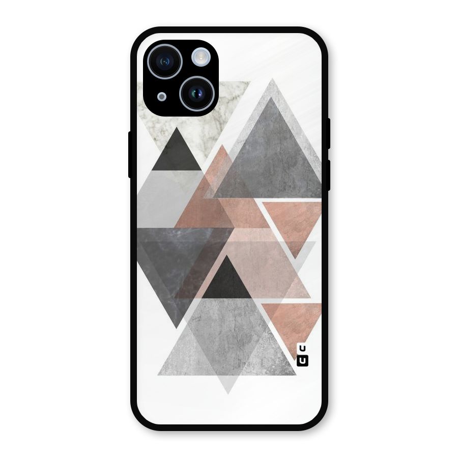 Abstract Diamond Pink Design Metal Back Case for iPhone 14