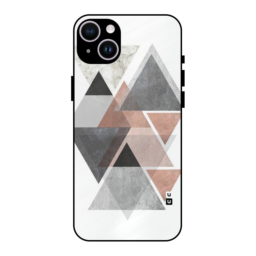 Abstract Diamond Pink Design Metal Back Case for iPhone 14 Plus