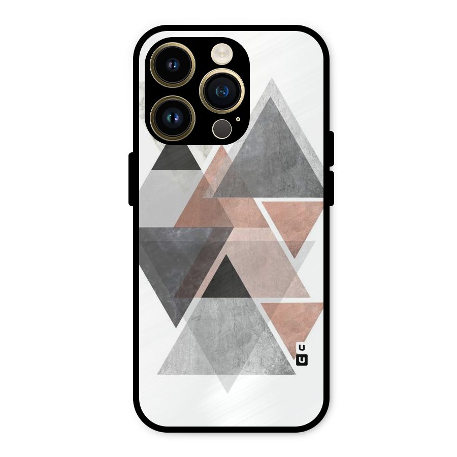Abstract Diamond Pink Design Metal Back Case for iPhone 14 Pro