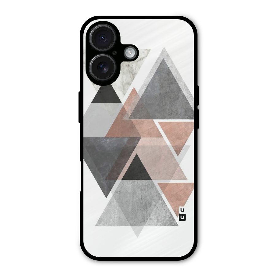 Abstract Diamond Pink Design Metal Back Case for iPhone 16