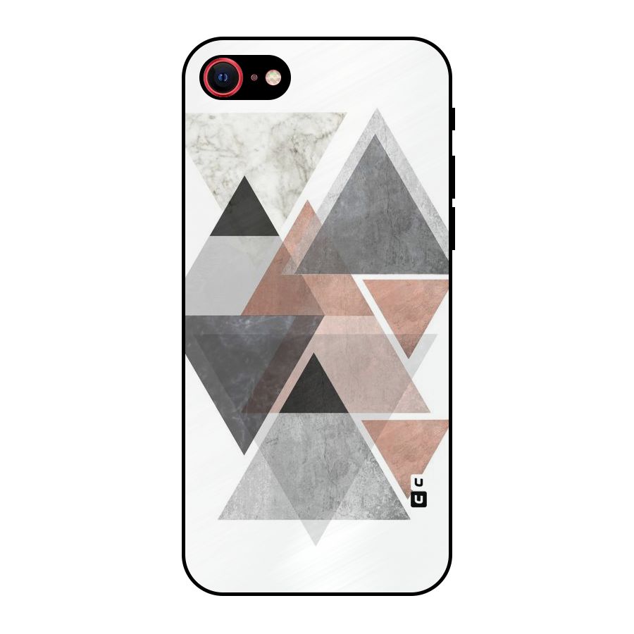 Abstract Diamond Pink Design Metal Back Case for iPhone 7