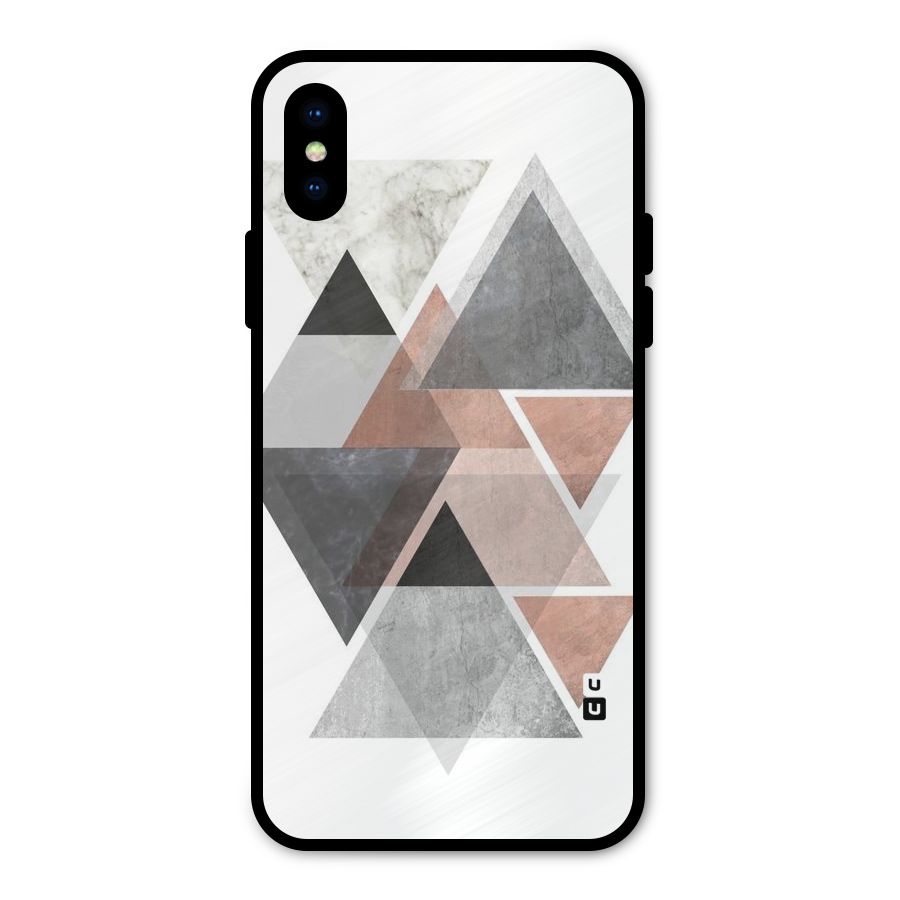 Abstract Diamond Pink Design Metal Back Case for iPhone XS