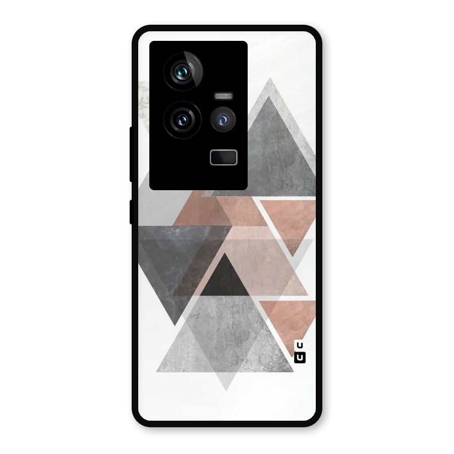 Abstract Diamond Pink Design Metal Back Case for iQOO 11 5G