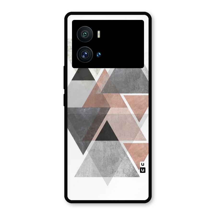 Abstract Diamond Pink Design Metal Back Case for iQOO 9 Pro