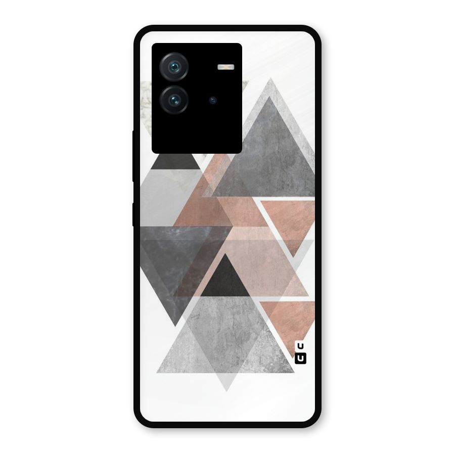 Abstract Diamond Pink Design Metal Back Case for iQOO Neo 6 5G