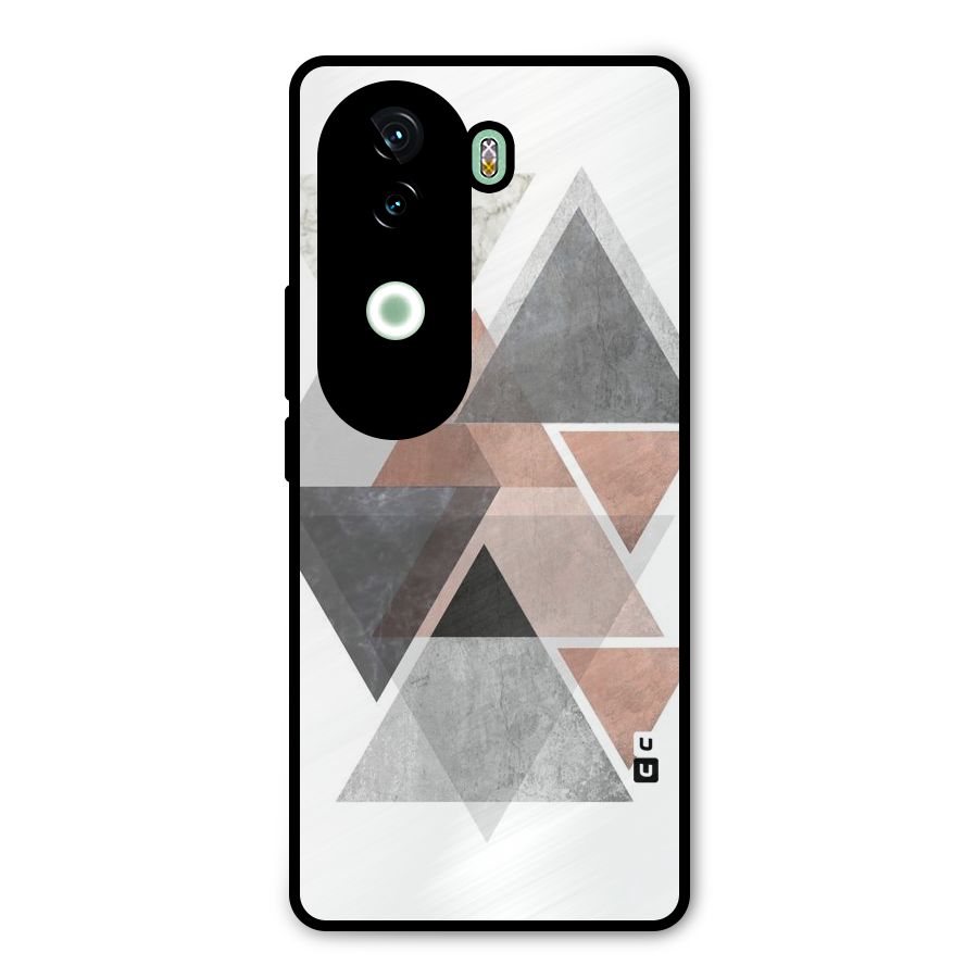 Abstract Diamond Pink Design Metal Back Case for iQOO Z9s