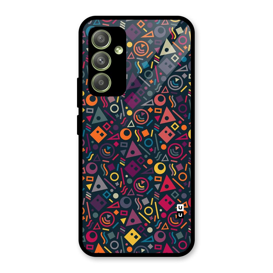 Abstract Figures Glass Back Case for Galaxy A54